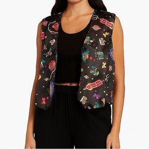 Diane Von Furstenberg The Color Authority Vest Size Lg
Multicolor Novelty Print